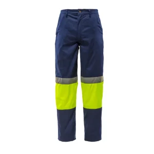 Navy / Lime Reflective Trouser Cotton