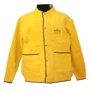 Yellow Suede Leather Welding Jacket