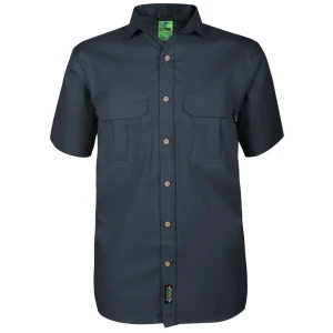Homegrown Man's Short Sleeve Shirt Navy