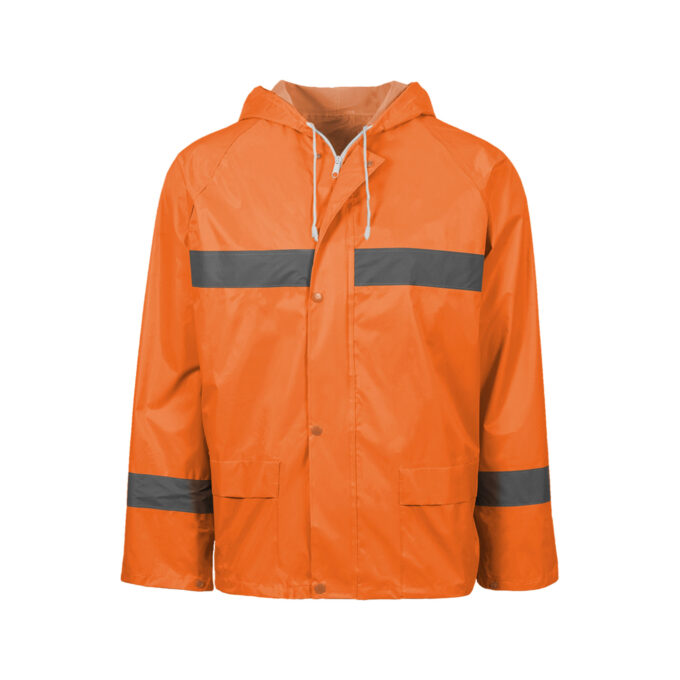 Reflective Rubberised Rainsuit Orange