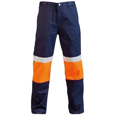 Navy / Orange Reflective Trouser Cotton