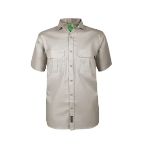 Homegrown Man's Short Sleeve Shirt Stone