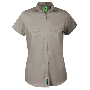 Homegrown Lady's Short Sleeve Shirt Stone