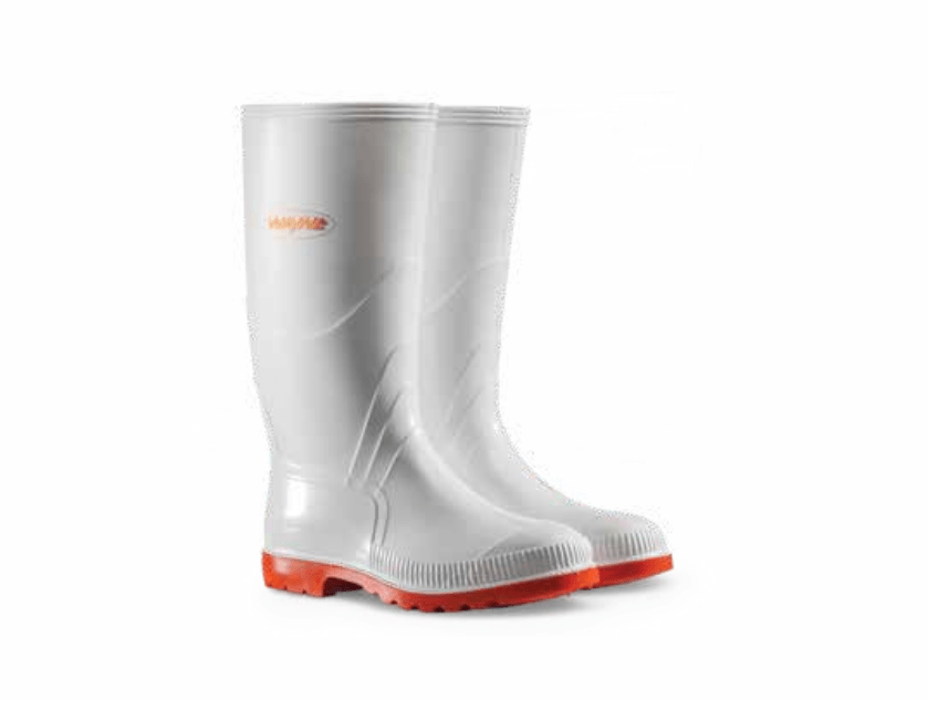 Duralight Gumboots – White (Red Sole)
